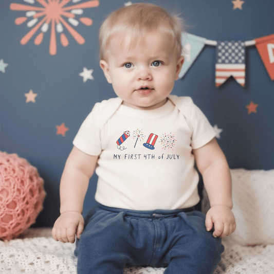Baby graphic bodysuit | little sparkler finn + emma