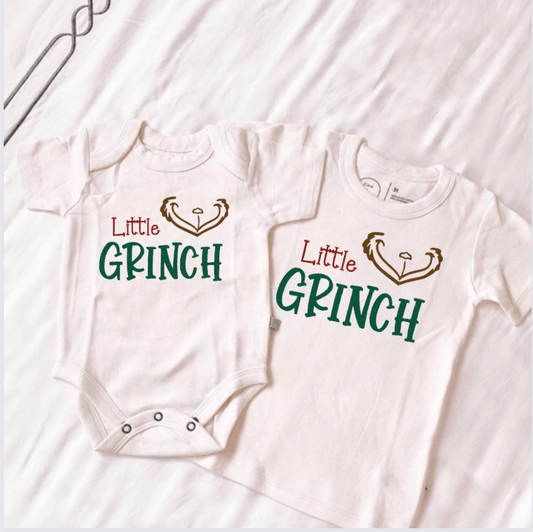 Baby graphic bodysuit | little grinch finn + emma