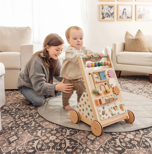 Baby Tiny Land® Versatile Natural Wooden Baby Walker Tiny Land INC
