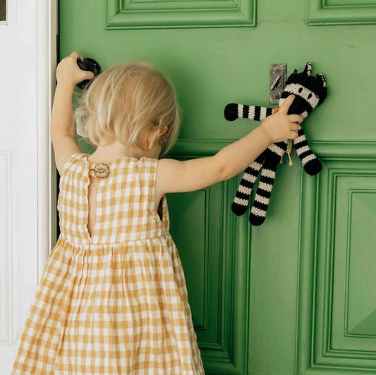 Baby Wool Knit Buddy | Zachary the Zebra finn + emma