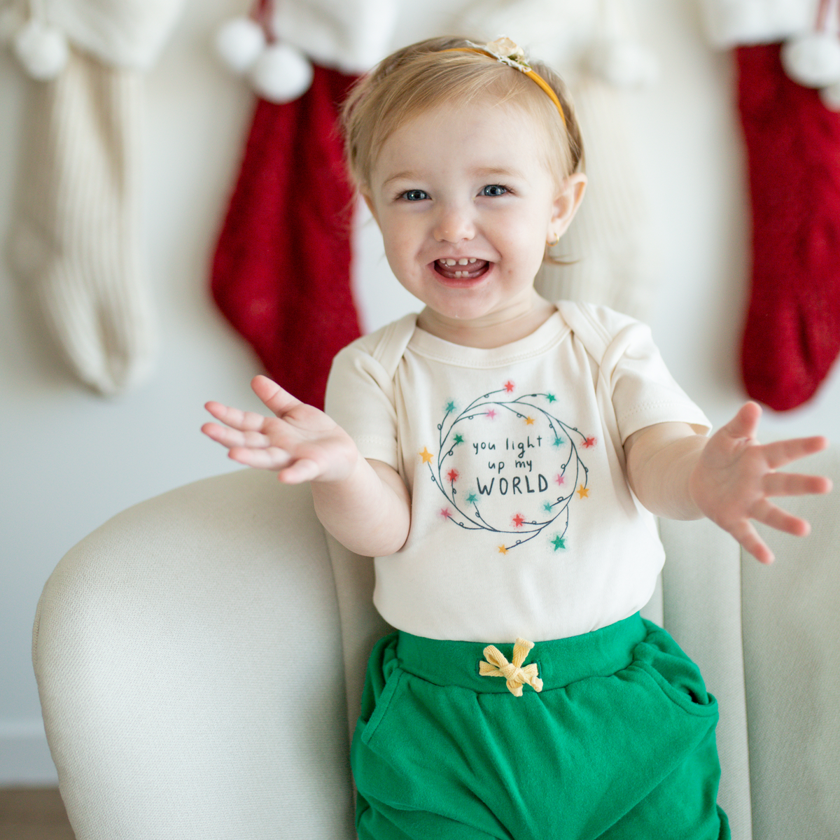 Baby graphic bodysuit | light up my world finn + emma