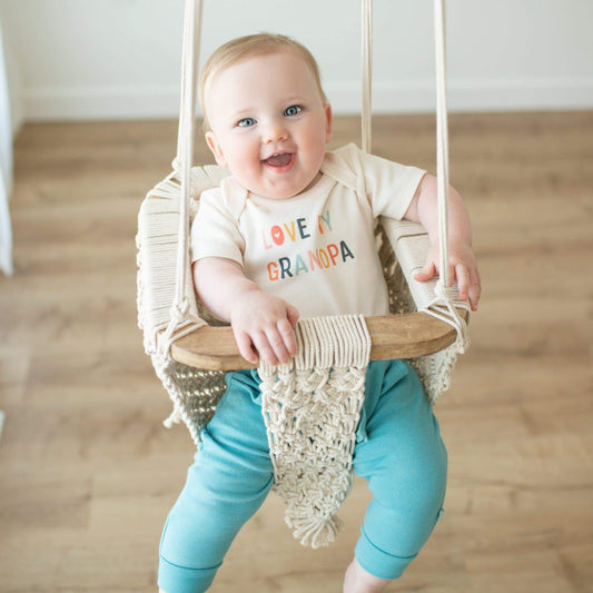 Baby graphic bodysuit | love grandpa Finn + Emma