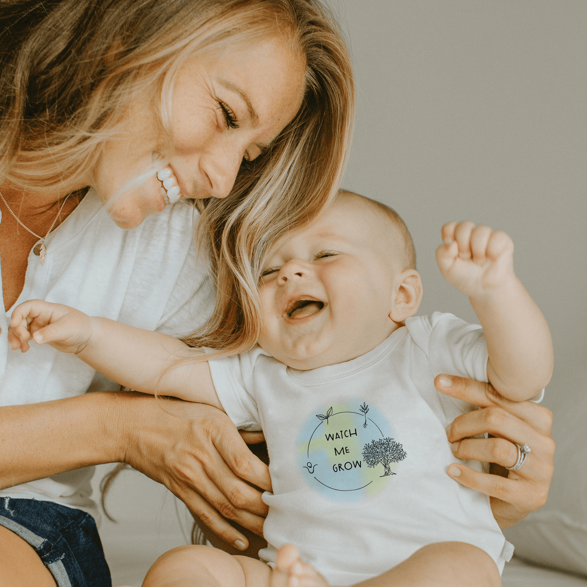 Baby graphic bodysuit | watch me grow finn + emma