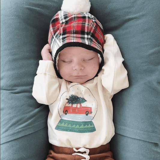 Baby long sleeve graphic bodysuit | snow globe finn + emma
