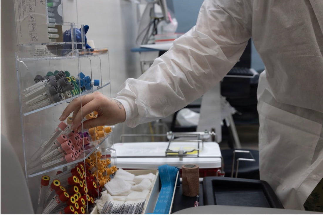 doctor with blood samples