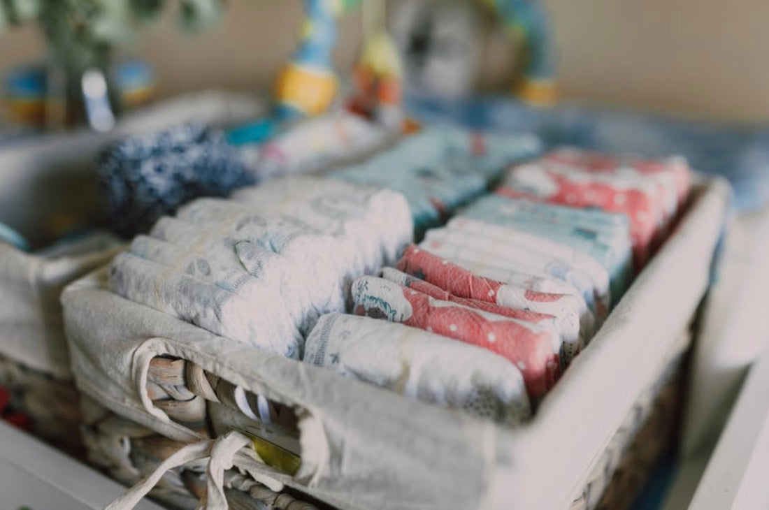 organizing baby diapers
