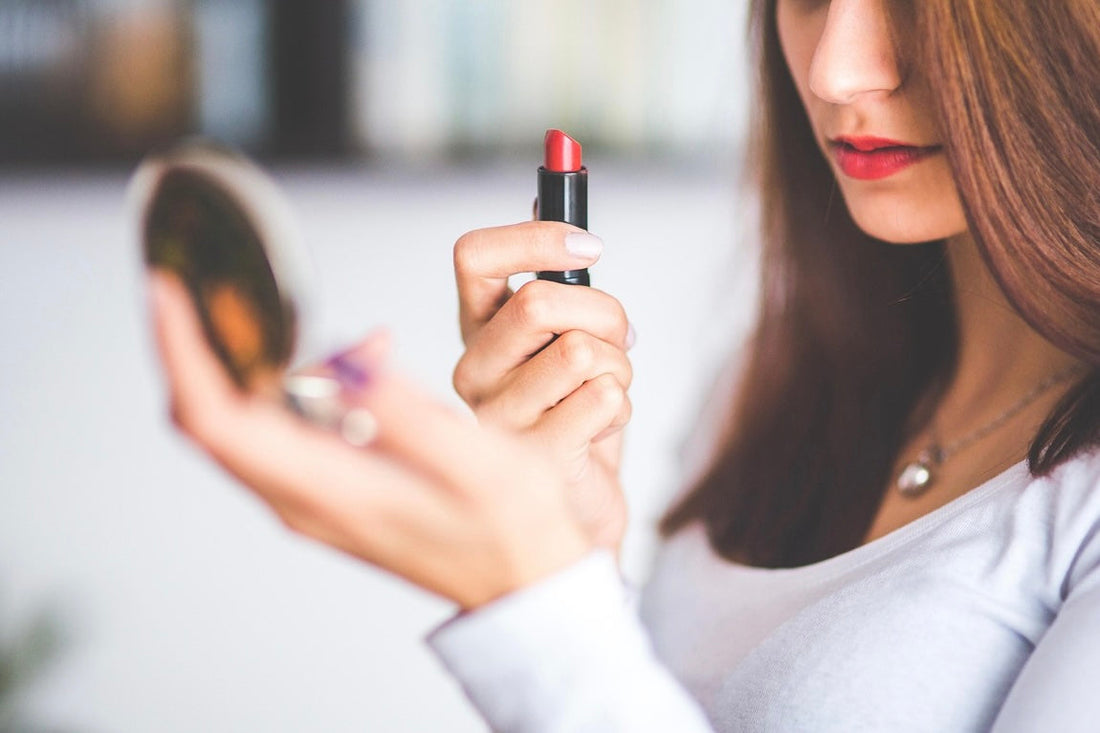 women with lipstick