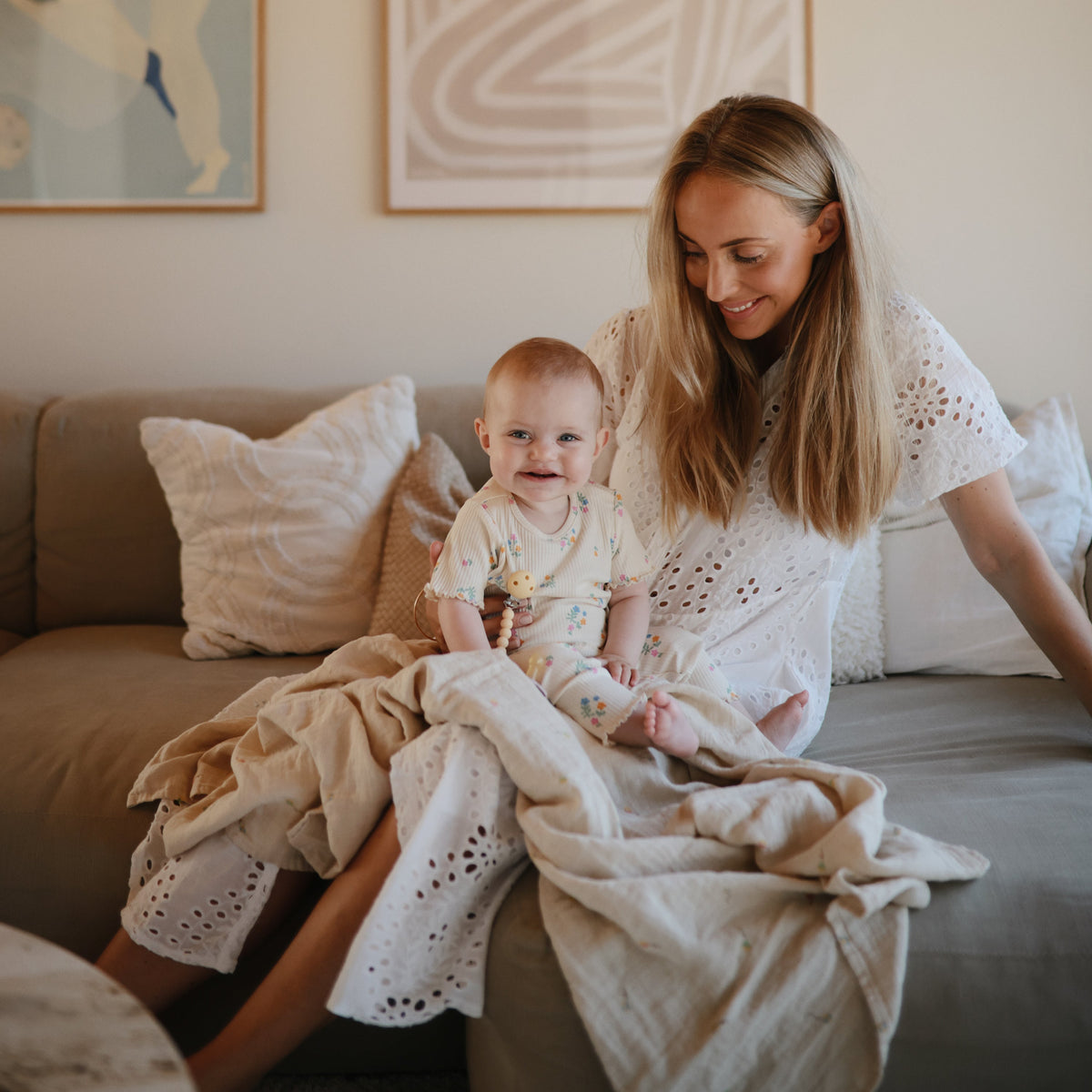 Baby Organic Cotton Muslin Swaddle Blanket Mushie