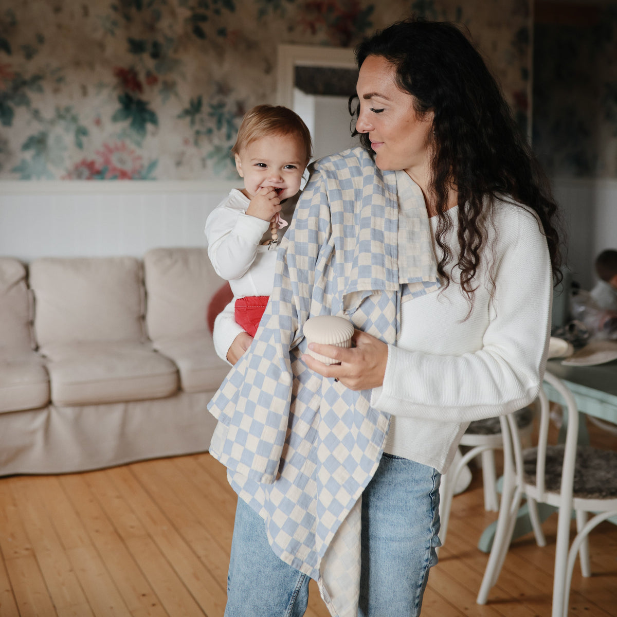Baby Organic Cotton Muslin Swaddle Blanket Mushie