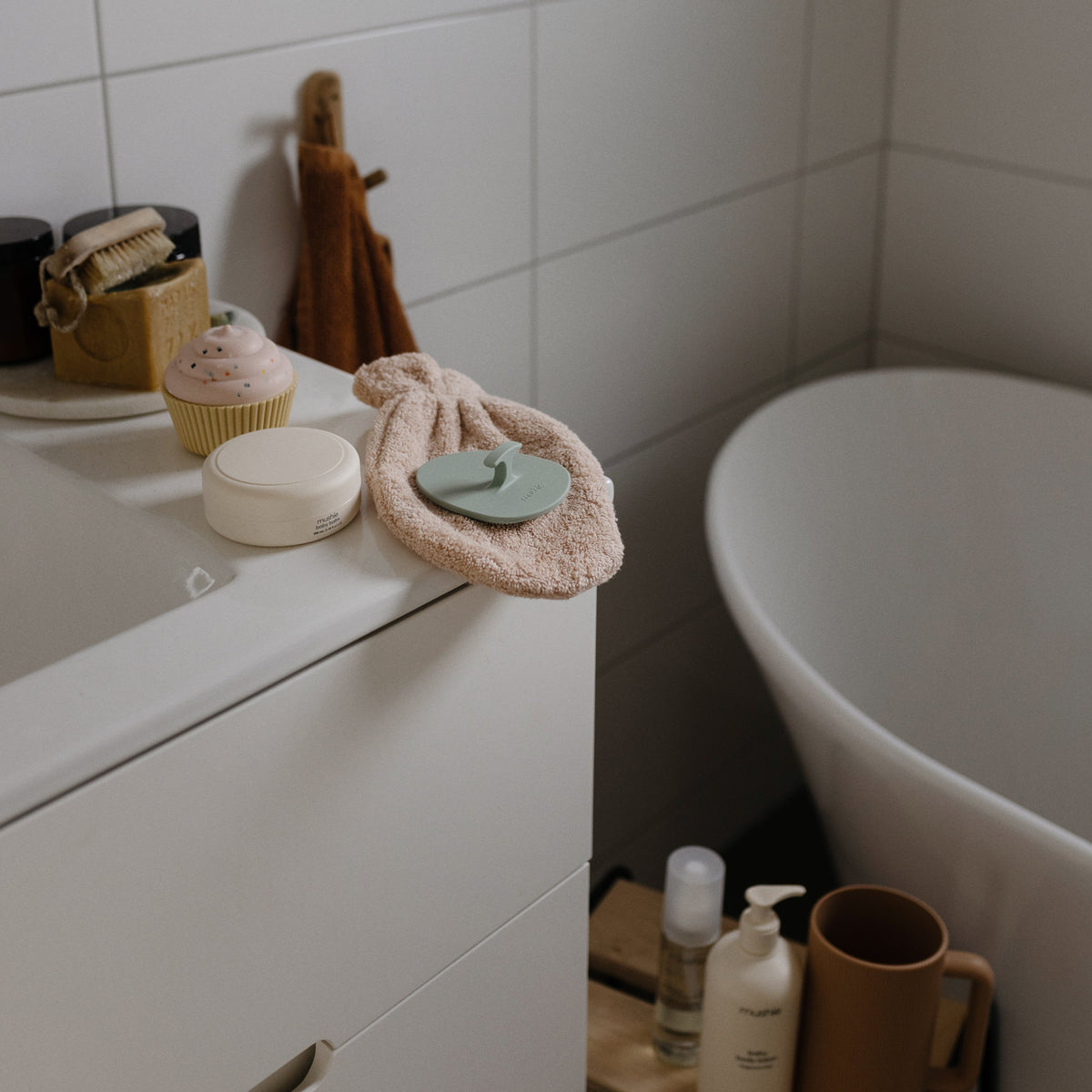 Baby Organic Cotton Bath Mitt Mushie