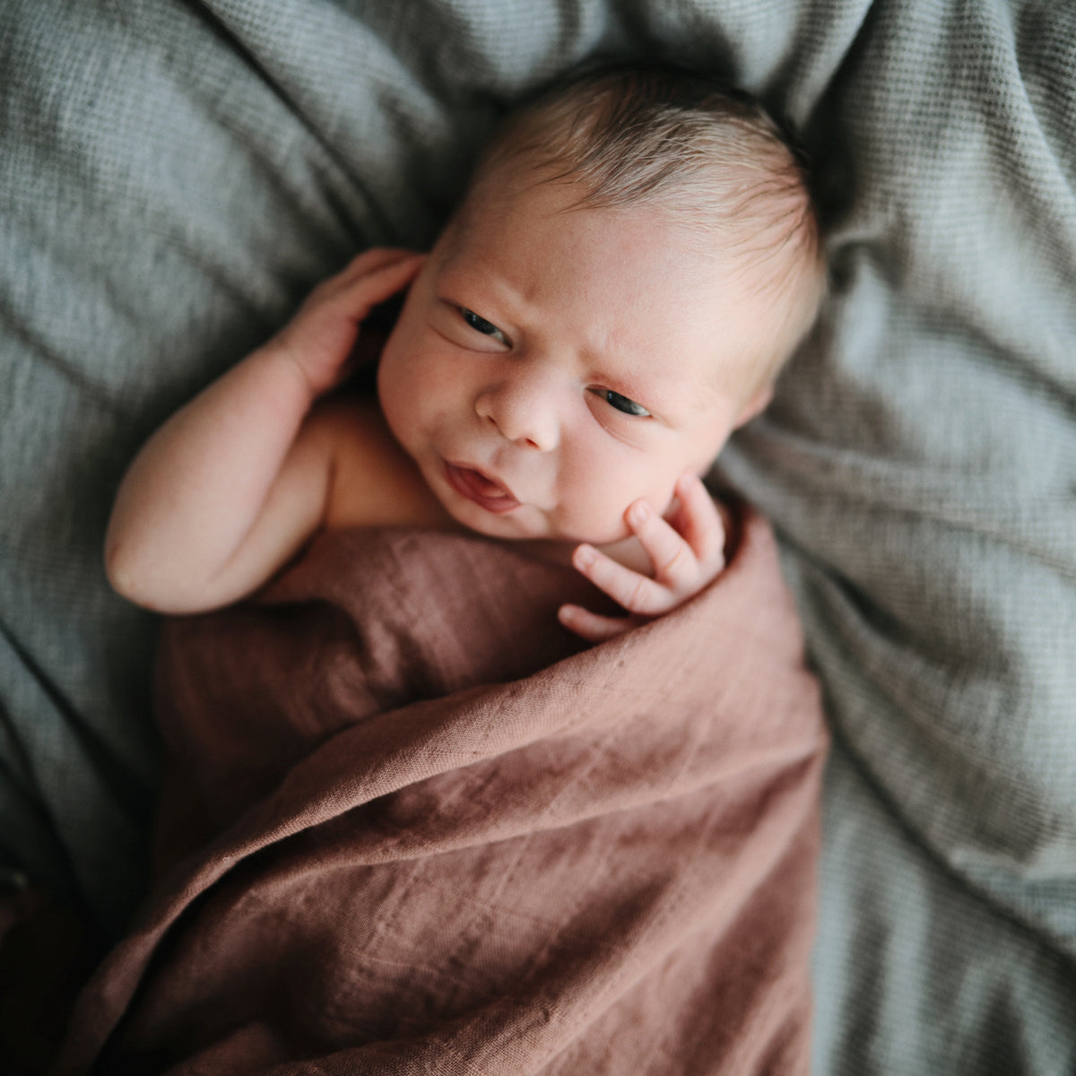 Baby Organic Cotton Muslin Swaddle Blanket Mushie