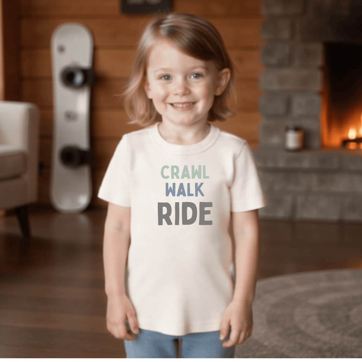 Baby graphic tee | crawl walk ride finn + emma