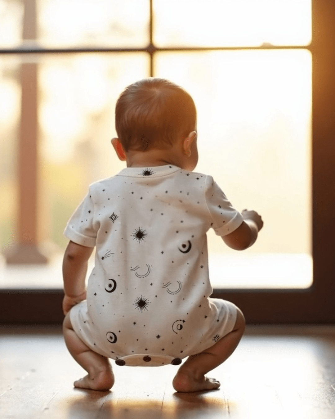 Baby short sleeve romper | celestial finn + emma