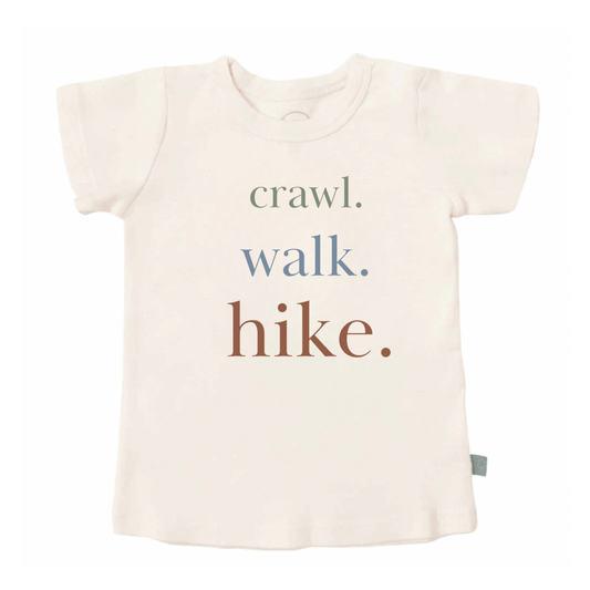 Baby graphic tee | crawl walk hike finn + emma