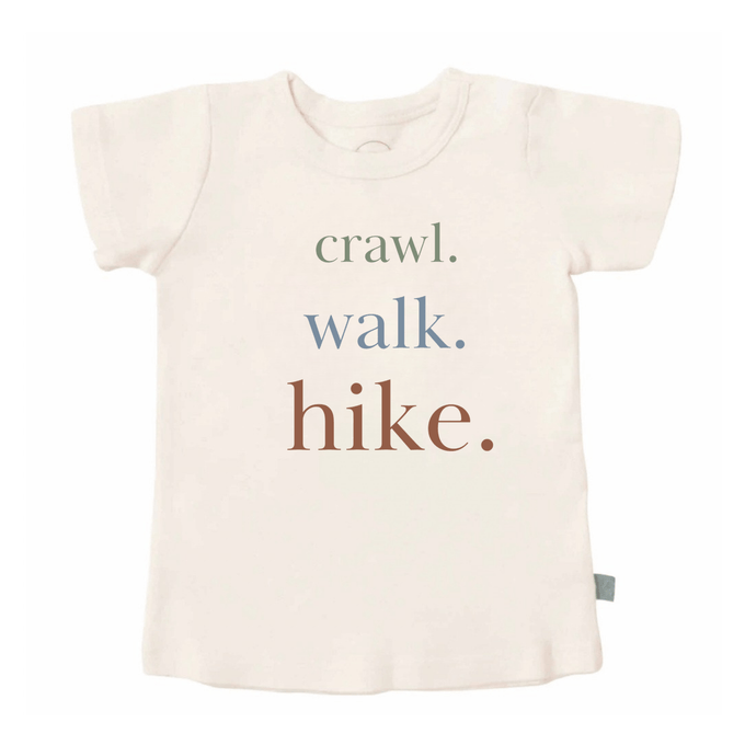Baby graphic tee | crawl walk hike finn + emma