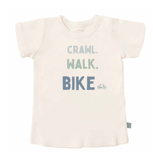 Baby graphic tee | crawl walk bike finn + emma