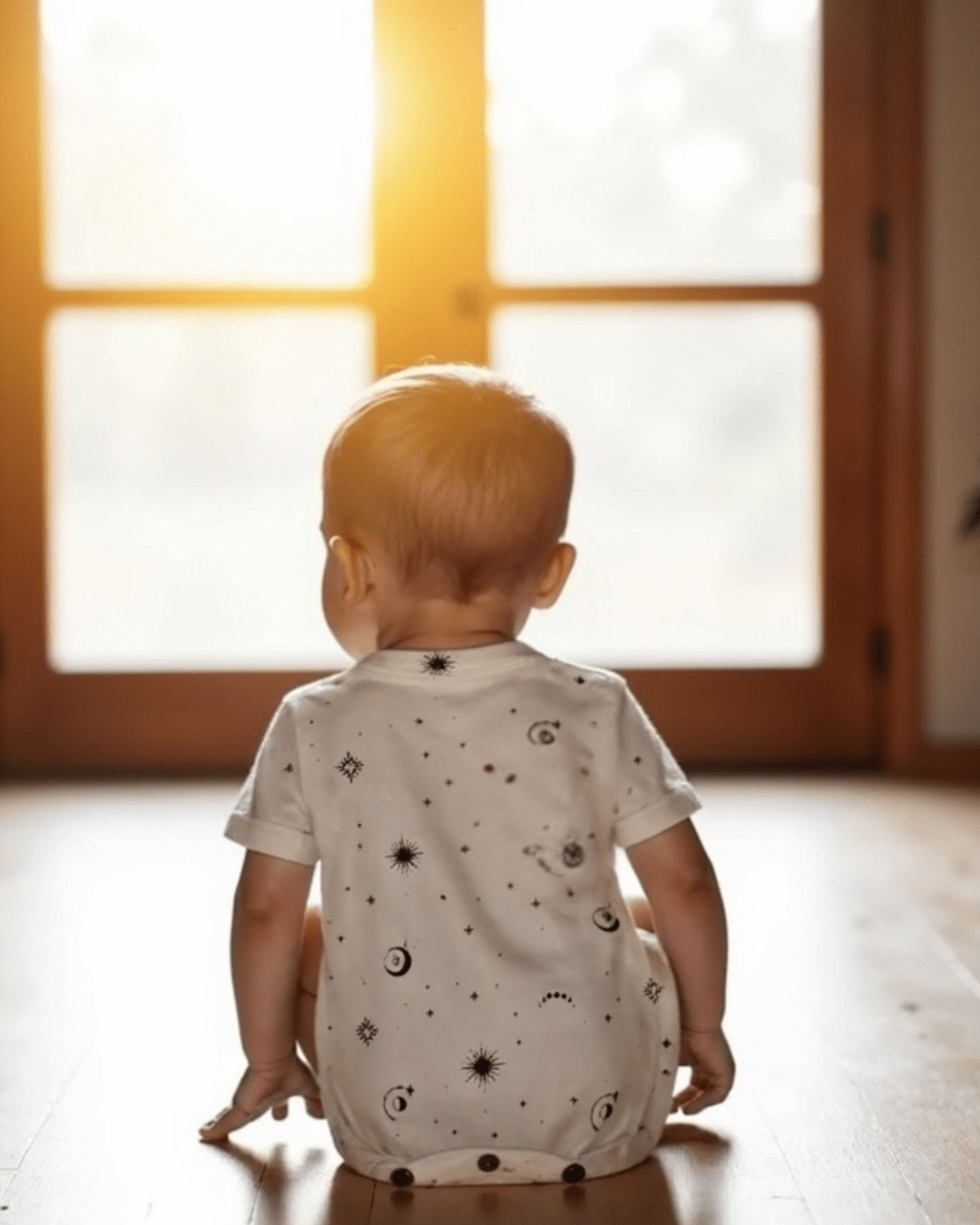 Baby short sleeve romper | celestial finn + emma