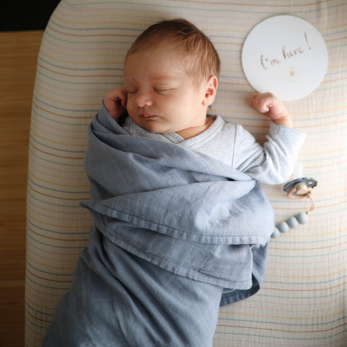 Baby Organic Cotton Muslin Swaddle Blanket Mushie