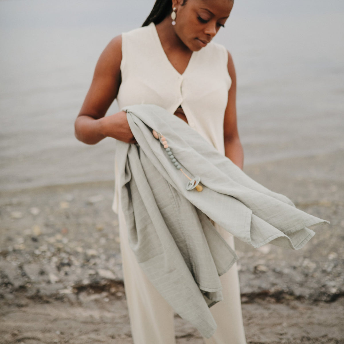 Baby Organic Cotton Muslin Swaddle Blanket Mushie
