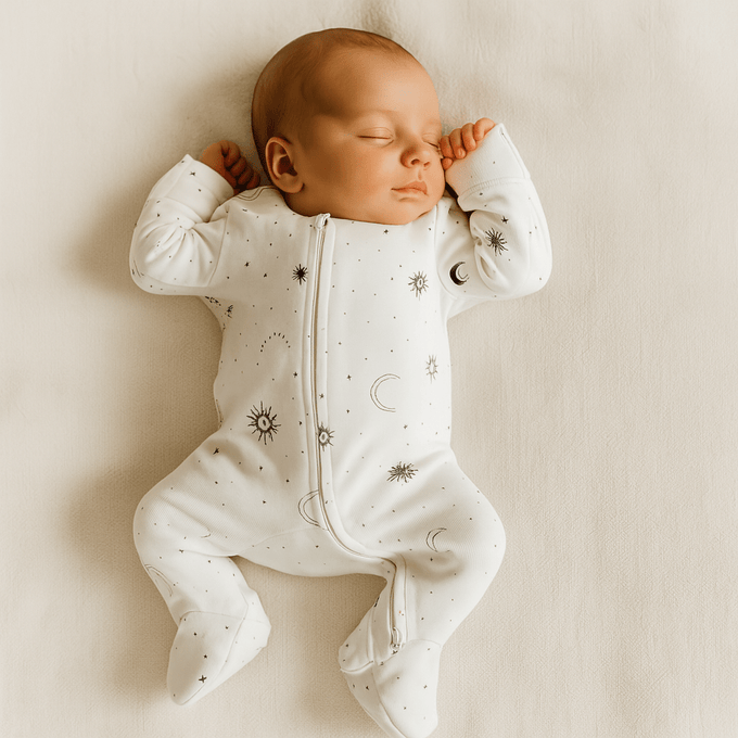Baby footie | celestial finn + emma
