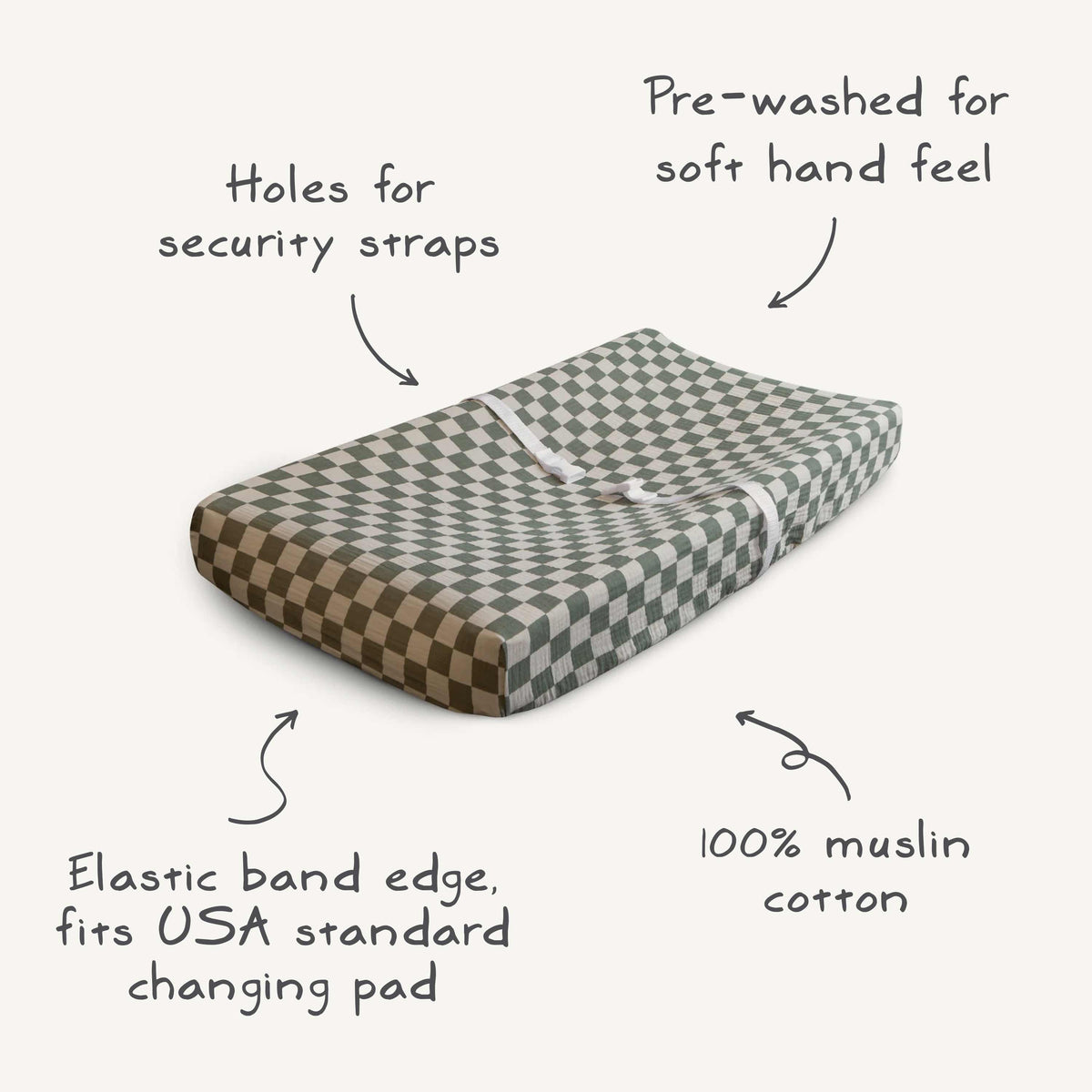 Baby Extra Soft Muslin Changing Pad Cover Mushie