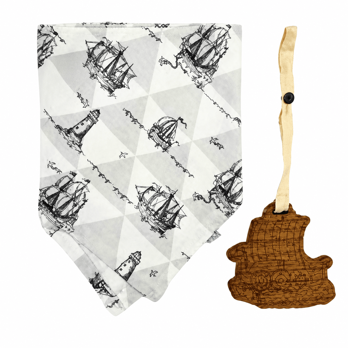 Baby gift set | Boat lovie bib 2pc finn + emma