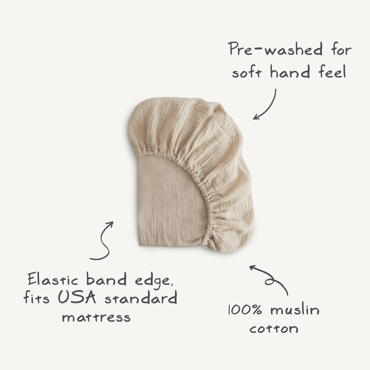 Baby Extra Soft Muslin Crib Sheet - 2 Pack Mushie
