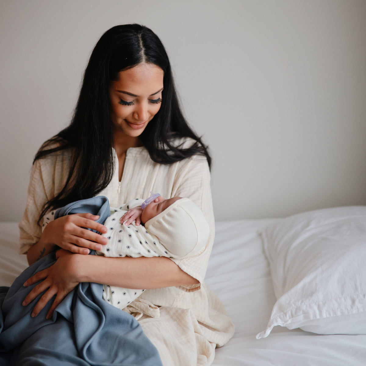 Baby Organic Cotton Muslin Swaddle Blanket Mushie