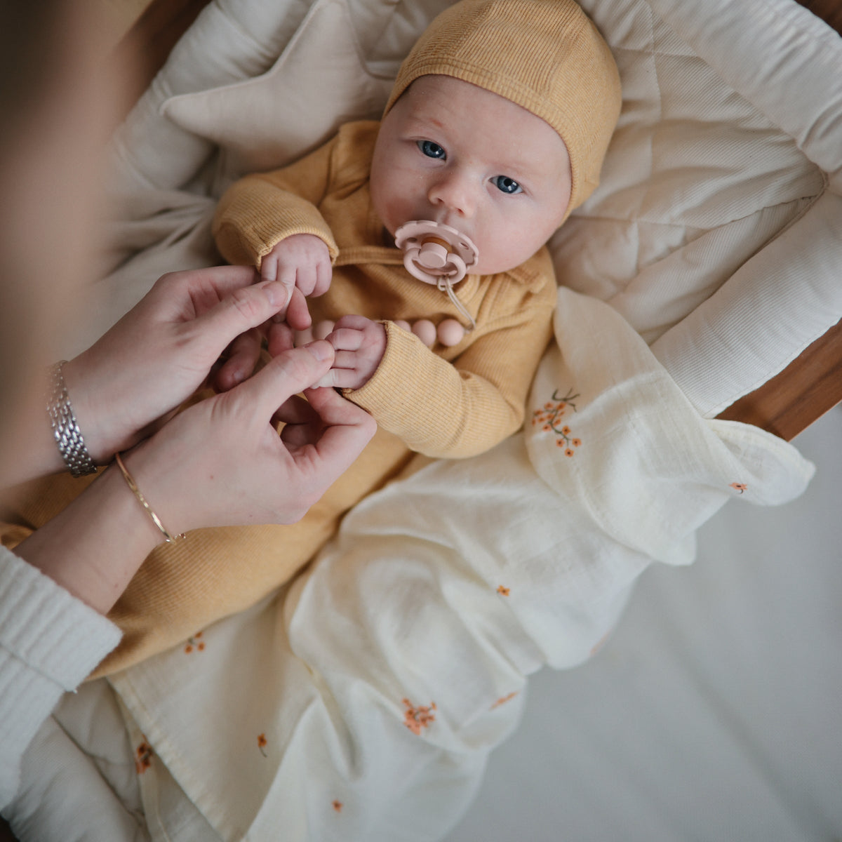 Baby Organic Cotton Muslin Cloths 3-Pack Mushie