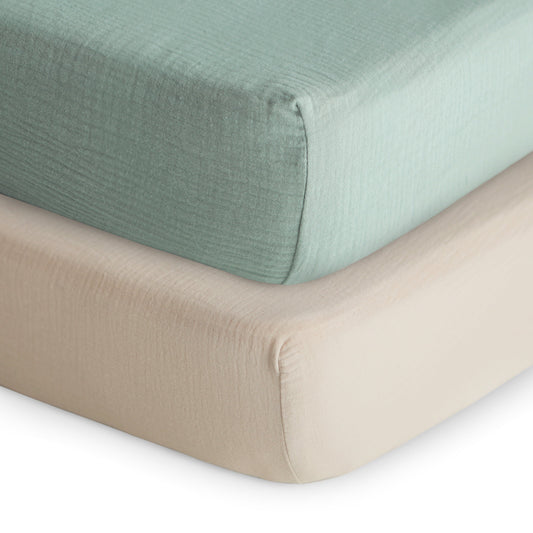 Baby Extra Soft Muslin Crib Sheet - 2 Pack Mushie