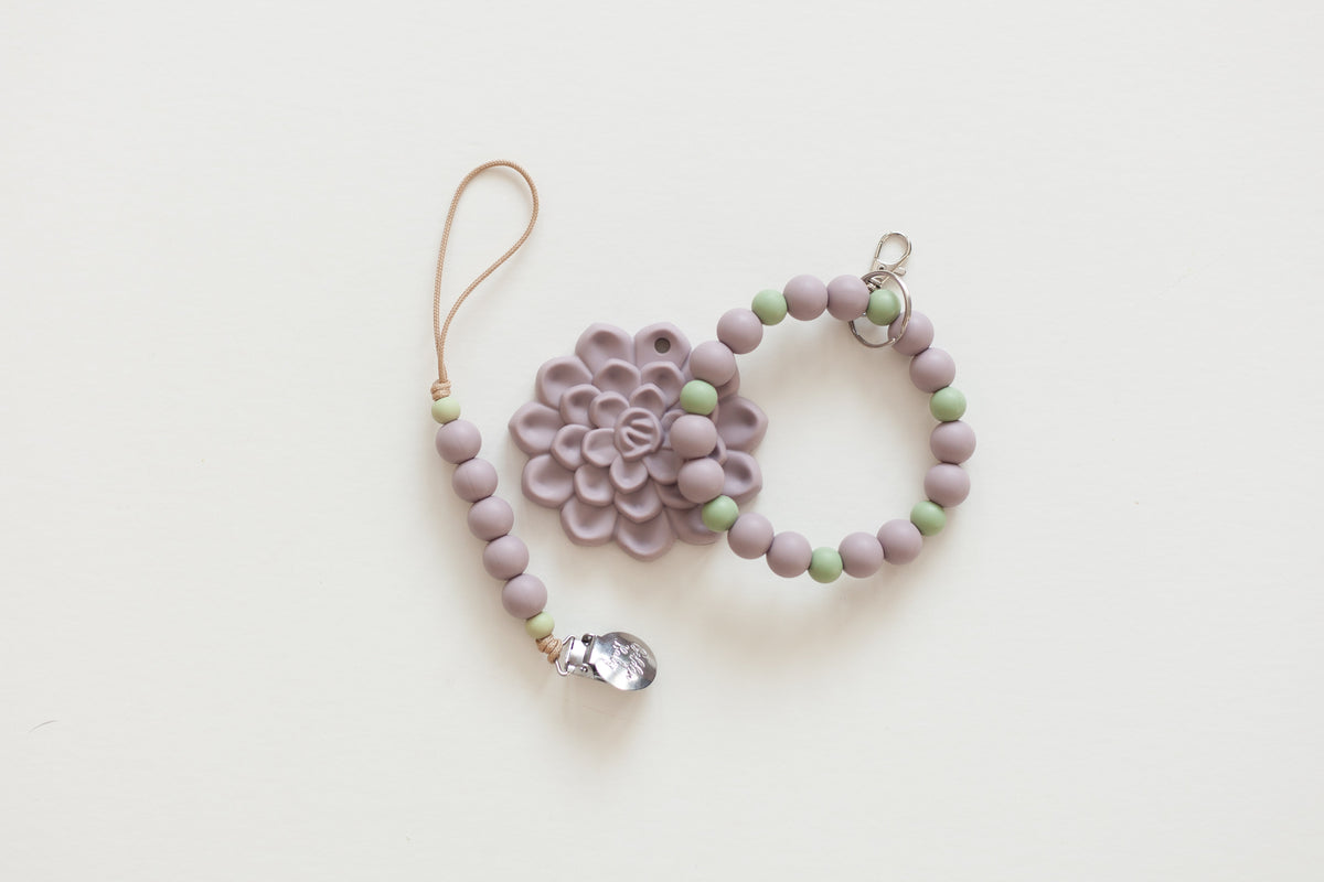Baby Mommy and Me Bundle // Lavender Succulent Golden Baby