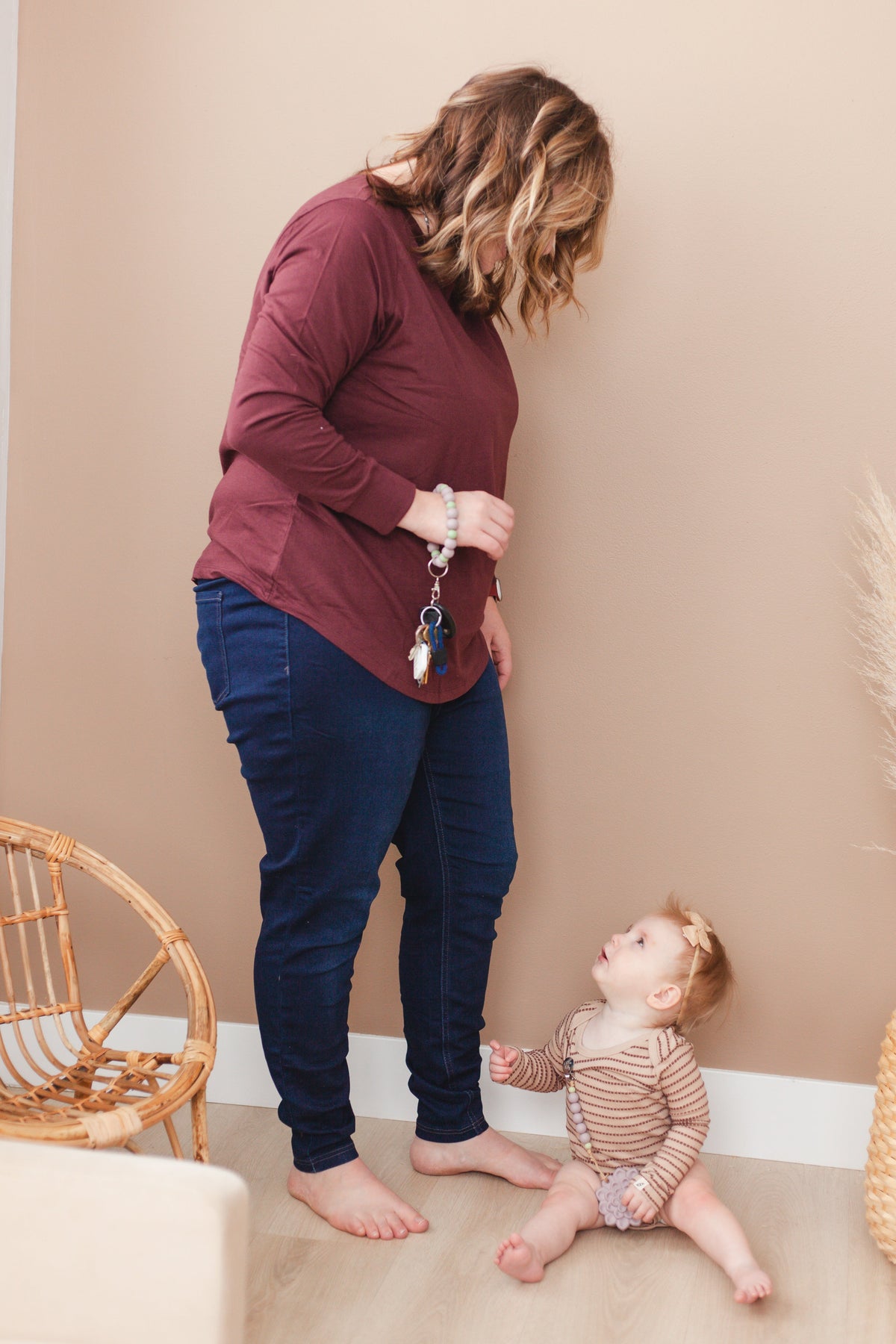 Baby Mommy and Me Bundle // Lavender Succulent Golden Baby