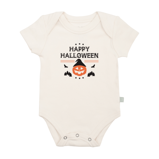 Baby graphic bodysuit | halloween pumpkin finn + emma