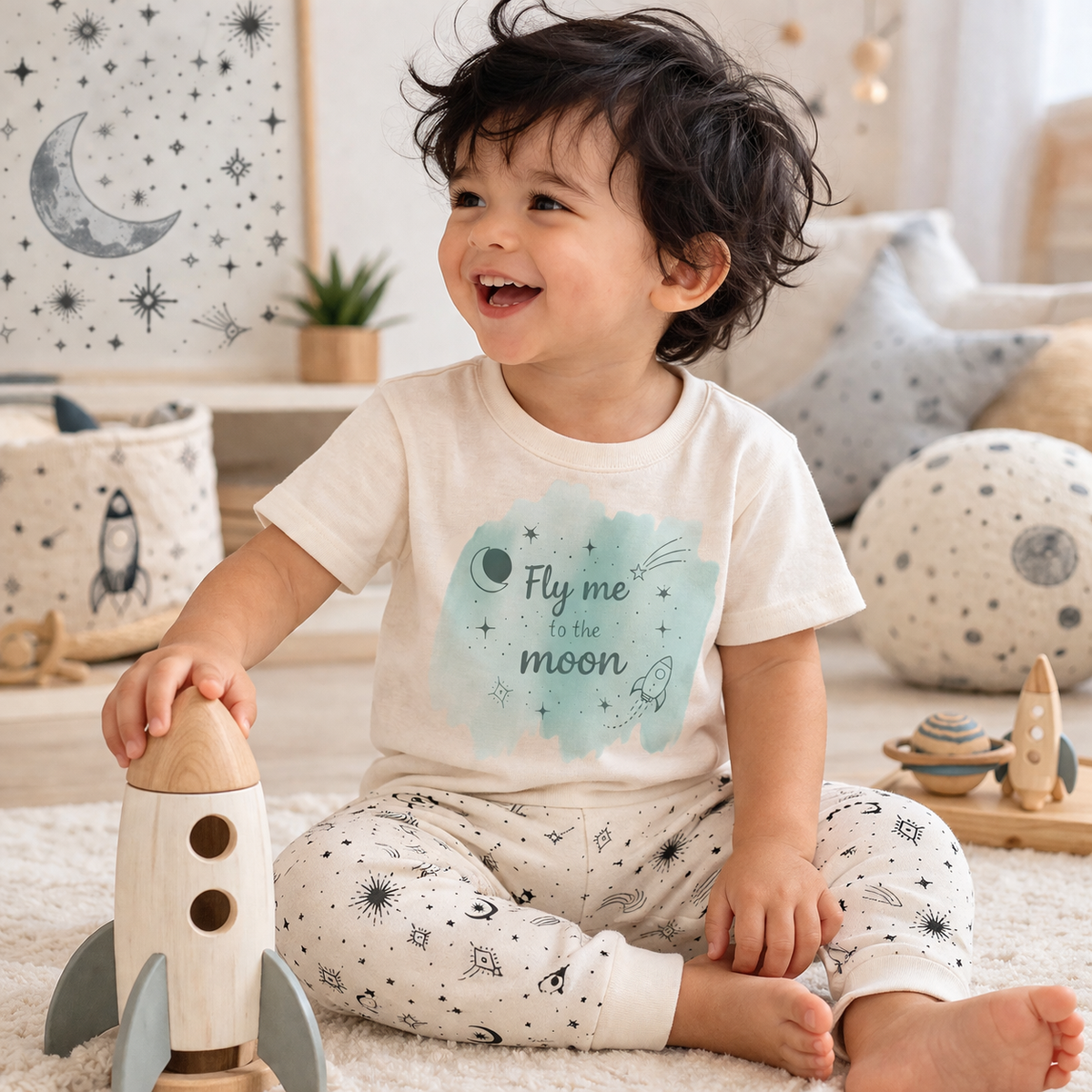 Baby graphic tee | Fly Me to Moon finn + emma
