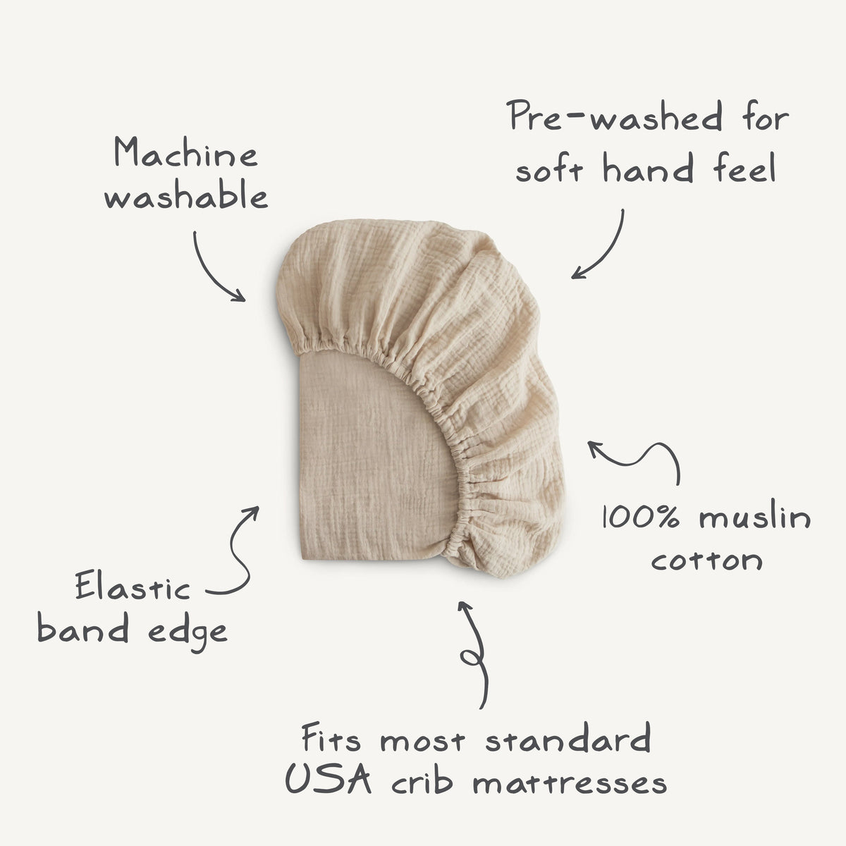 Baby Extra Soft Muslin Crib Sheet Mushie