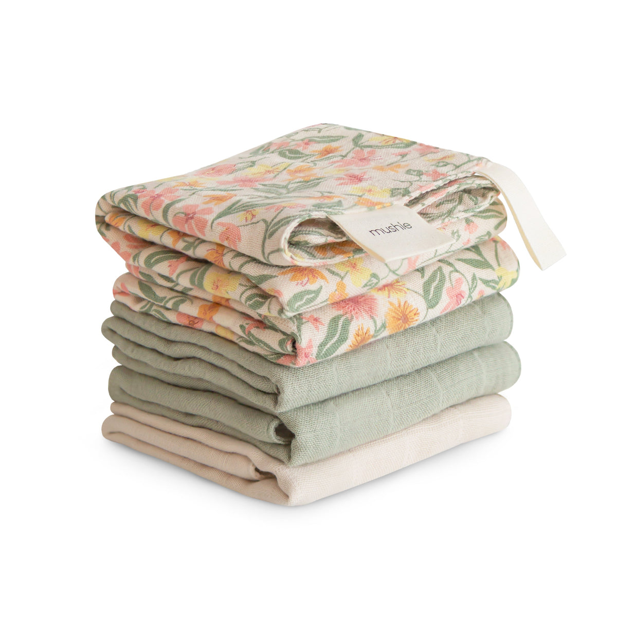 Baby Muslin Cotton Washcloth Mushie