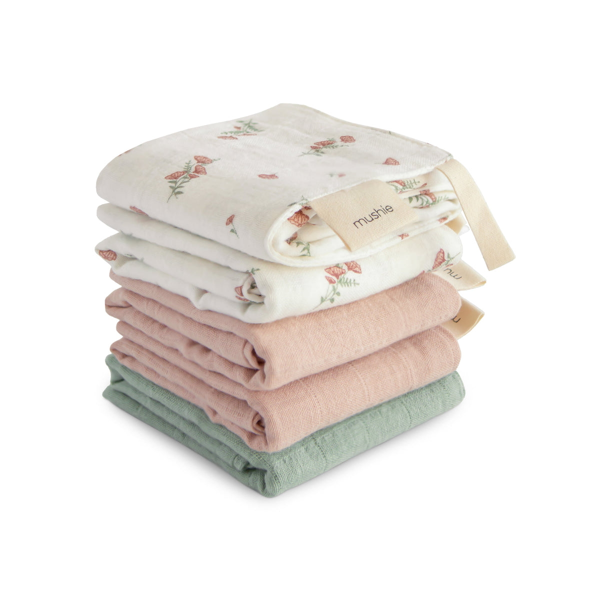 Baby Muslin Cotton Washcloth Mushie