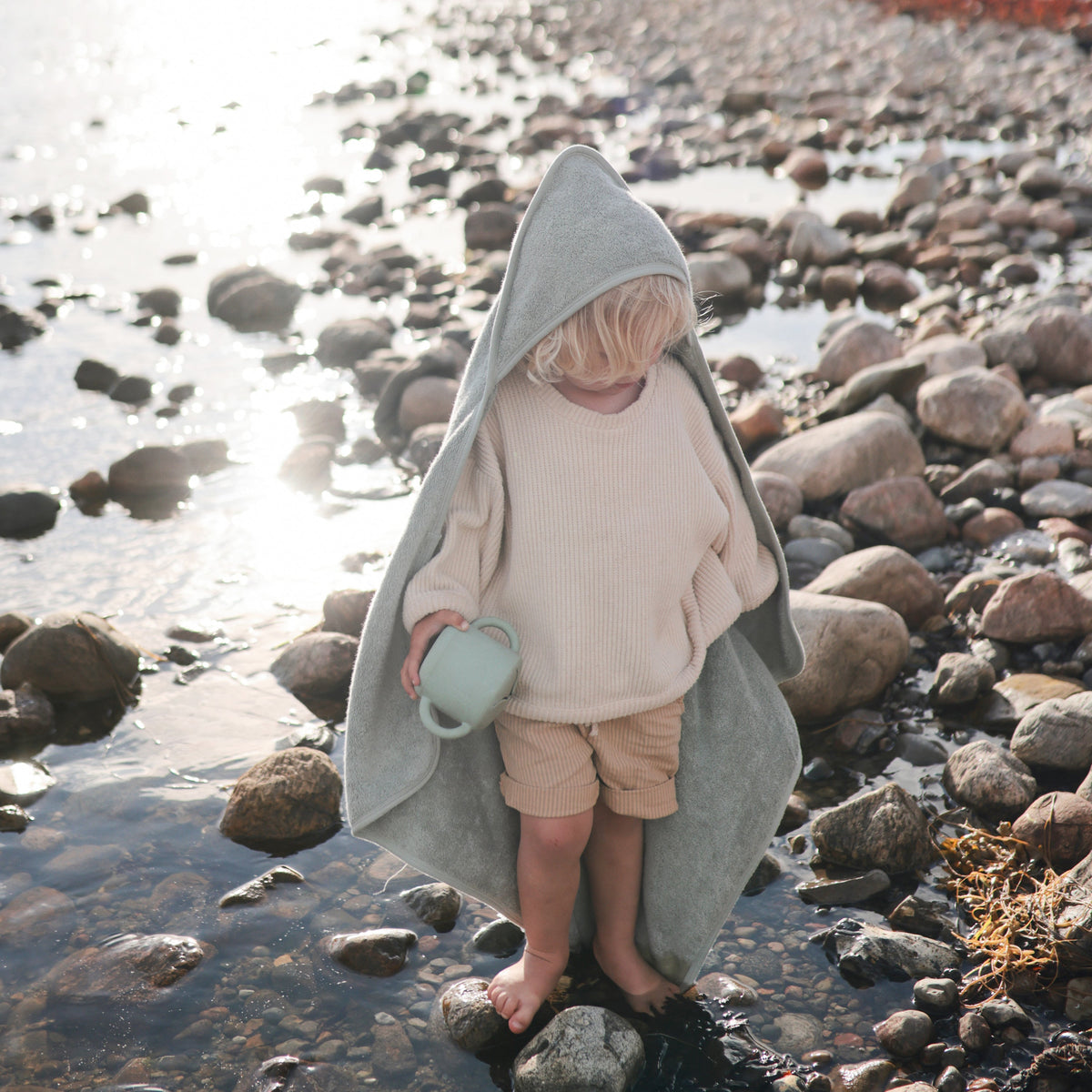 Baby Organic Cotton Baby Hooded Towel Mushie