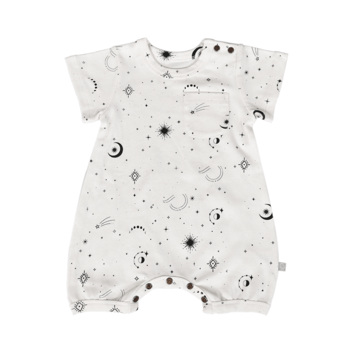 Baby short sleeve romper | celestial finn + emma