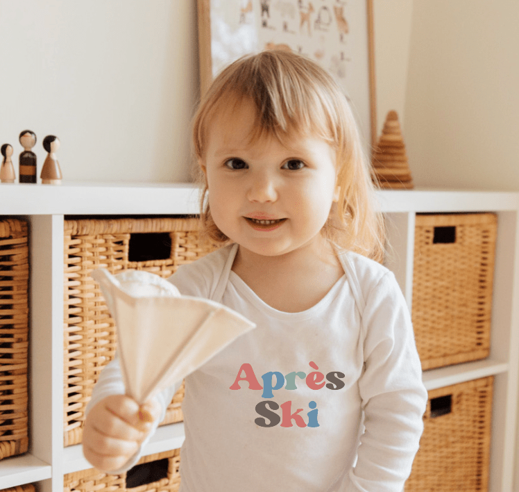 Baby long sleeve graphic bodysuit | apres ski finn + emma