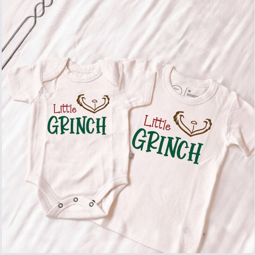 Baby graphic bodysuit | little grinch finn + emma