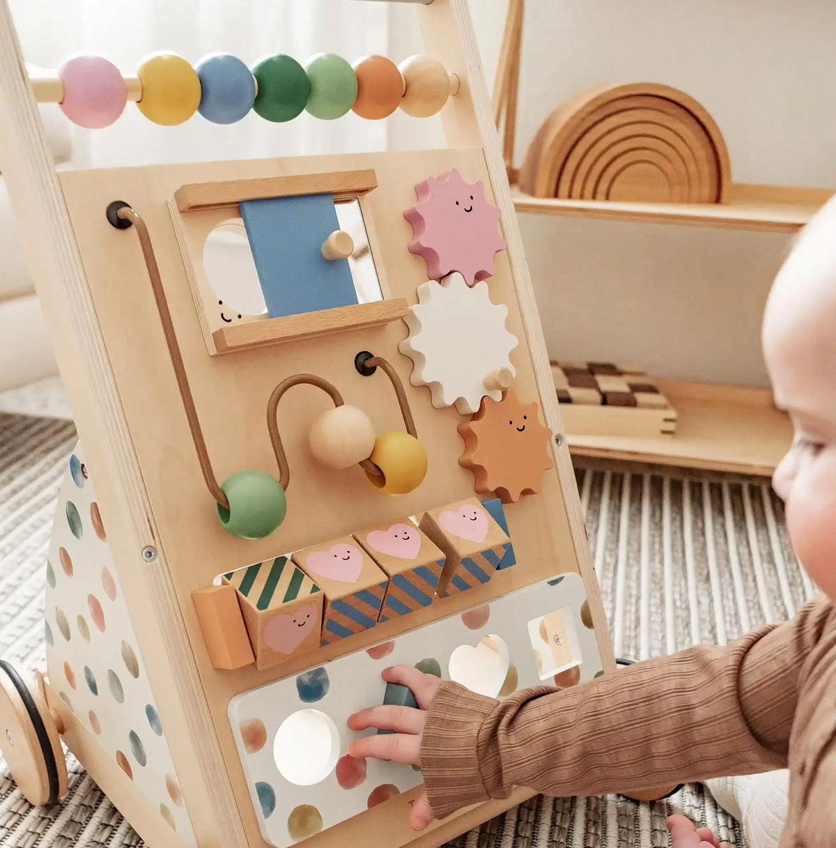 Baby Tiny Land® Versatile Natural Wooden Baby Walker Tiny Land INC