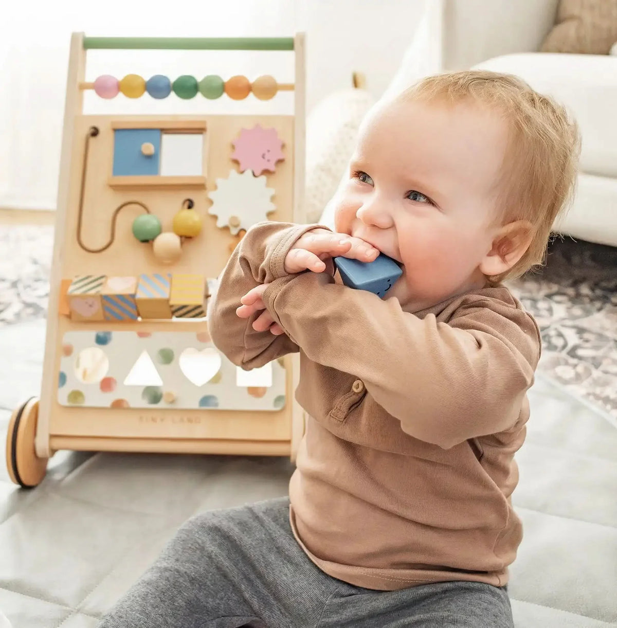 Baby Tiny Land® Versatile Natural Wooden Baby Walker Tiny Land INC