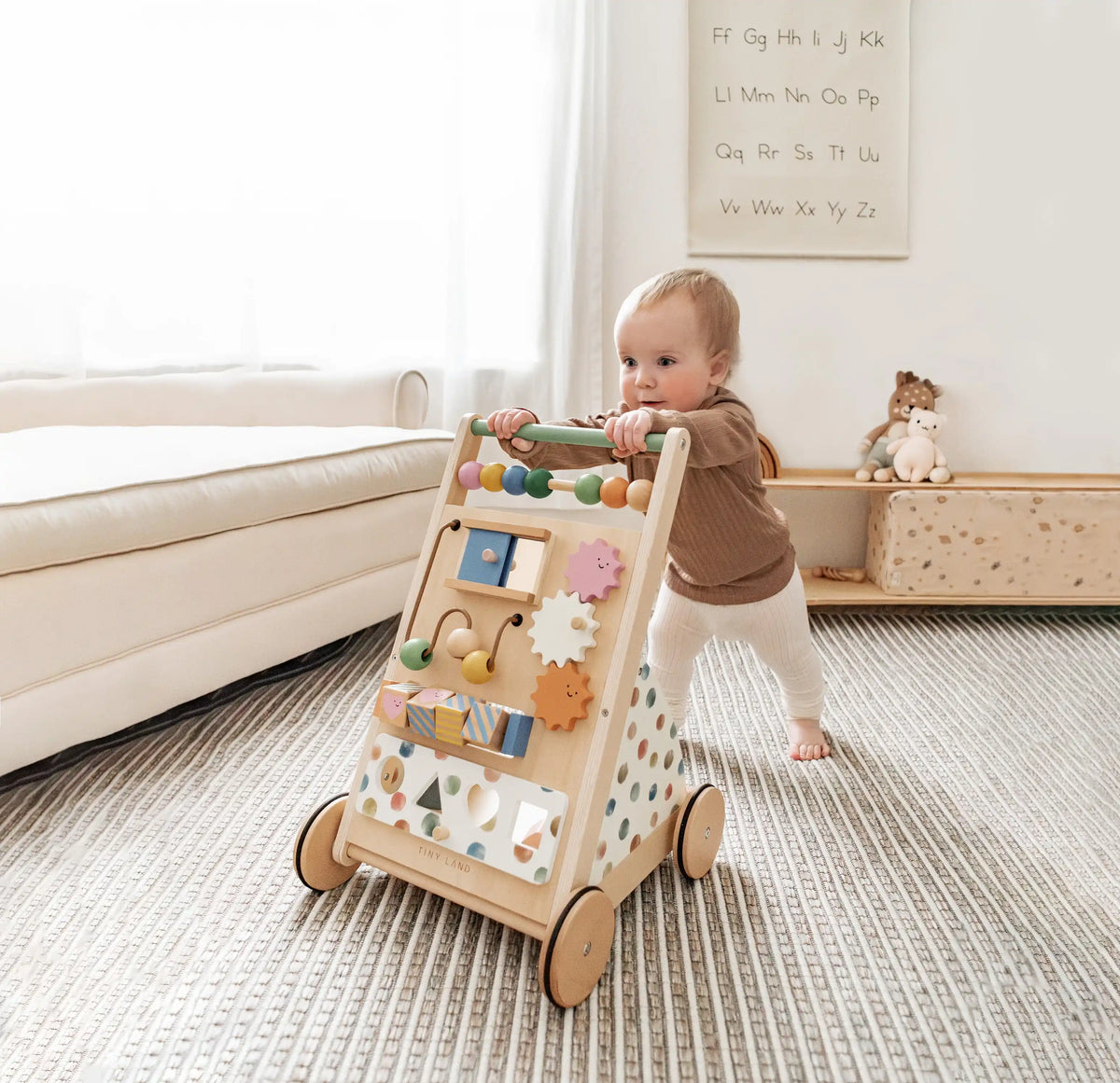 Baby Tiny Land® Versatile Natural Wooden Baby Walker Tiny Land INC