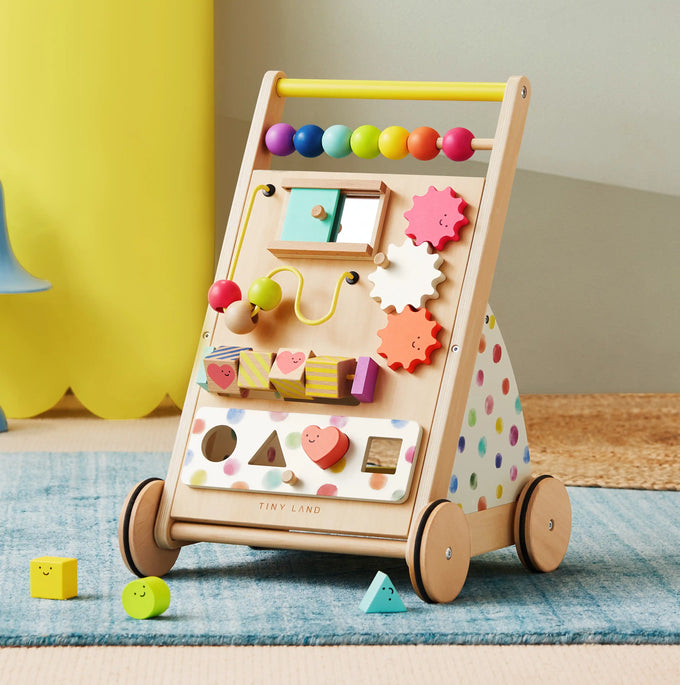 Baby Tiny Land® Premium Natural Wooden Activity Walker Tiny Land INC