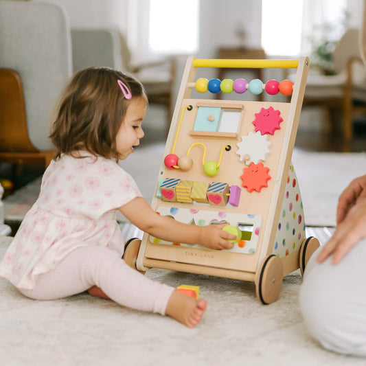 Baby Tiny Land® Premium Natural Wooden Activity Walker Tiny Land INC