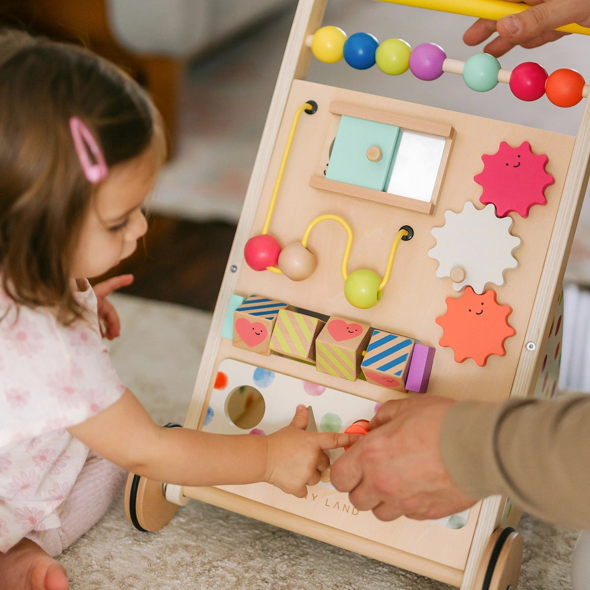 Baby Tiny Land® Premium Natural Wooden Activity Walker Tiny Land INC