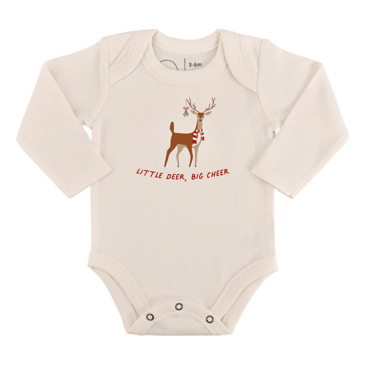Baby long sleeve graphic bodysuit | little deer big cheer finn + emma