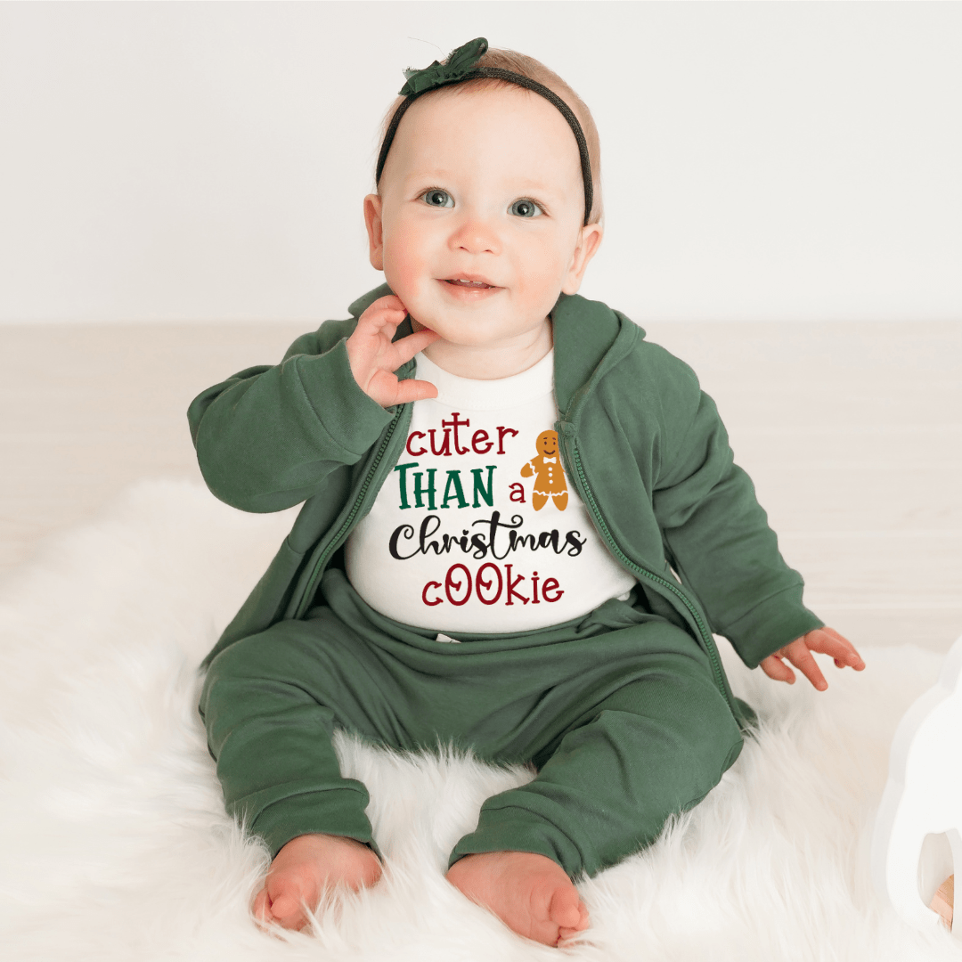 Baby long sleeve graphic bodysuit | christmas cookie finn + emma