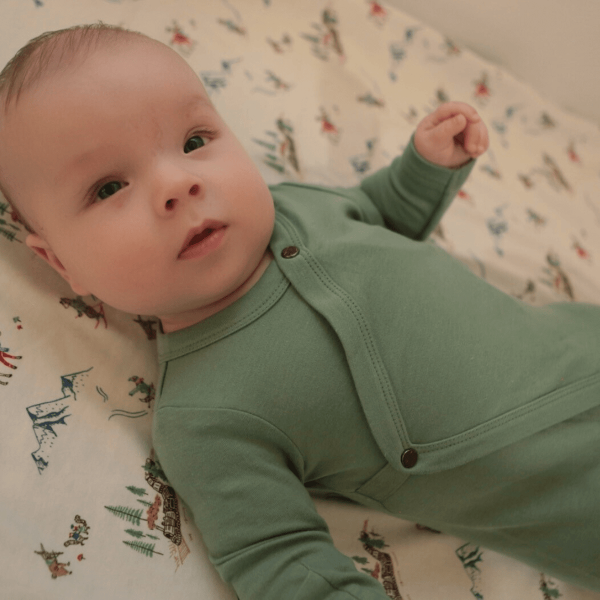 Baby 2 pc.  footie set | Red and Green finn + emma